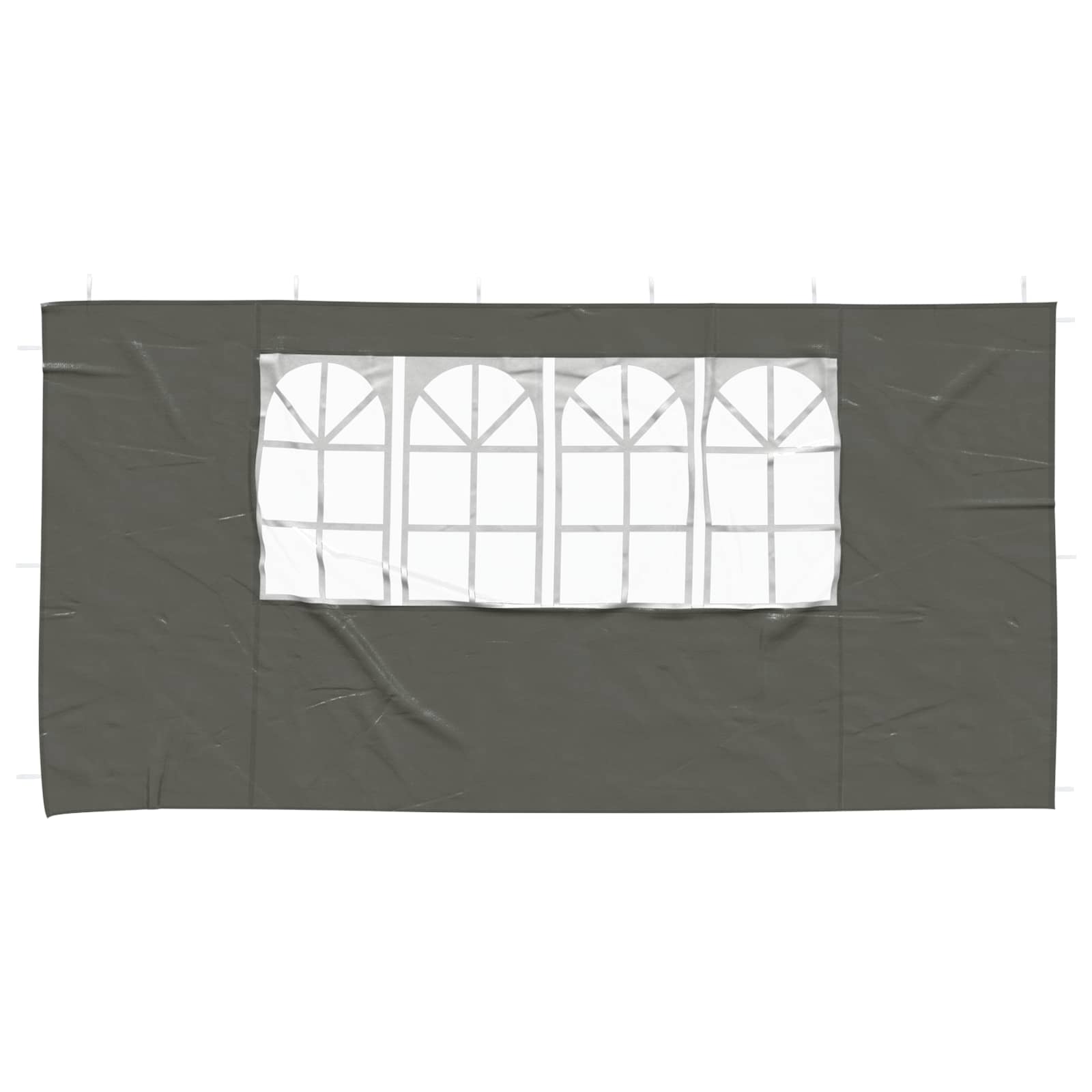 vidaXL Party Tent Sidewall 2 pcs 400 x 195 cm Anthracite PE and Steel 3