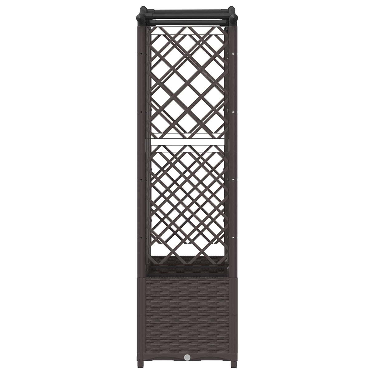 Raised Bed with Trellis and Roof PP Brown with Curved Roof (3 Side trellis) 163 cm 138 cm