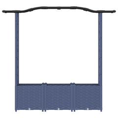 Raised Bed with Trellis and Roof PP Grey with Curved Roof (2 Side trellis) 164 cm 138 cm
