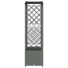 Raised Bed with Trellis and Roof Light Grey with Curved Roof (2 Side trellis) 164 cm 138 cm
