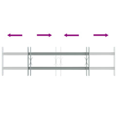 vidaXL Security Grille for Windows with 2 Crossbars 3 pcs 630-1140 mm 6
