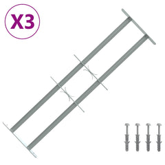 vidaXL Security Grille for Windows with 2 Crossbars 3 pcs 630-1140 mm 2
