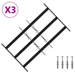 vidaXL Security Grille for Windows with 3 Crossbars 3 pcs 43-74 cm 2