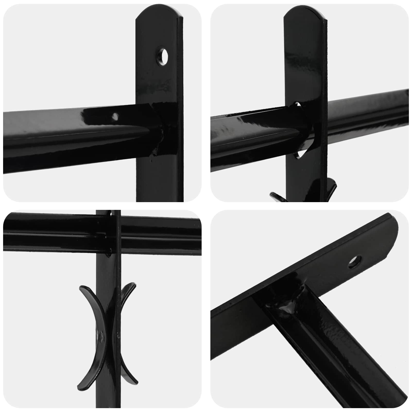 vidaXL Security Grille for Windows with 3 Crossbars 3 pcs 63-114 cm 5