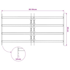vidaXL Security Grille for Windows with 4 Crossbars 63-114 cm 6