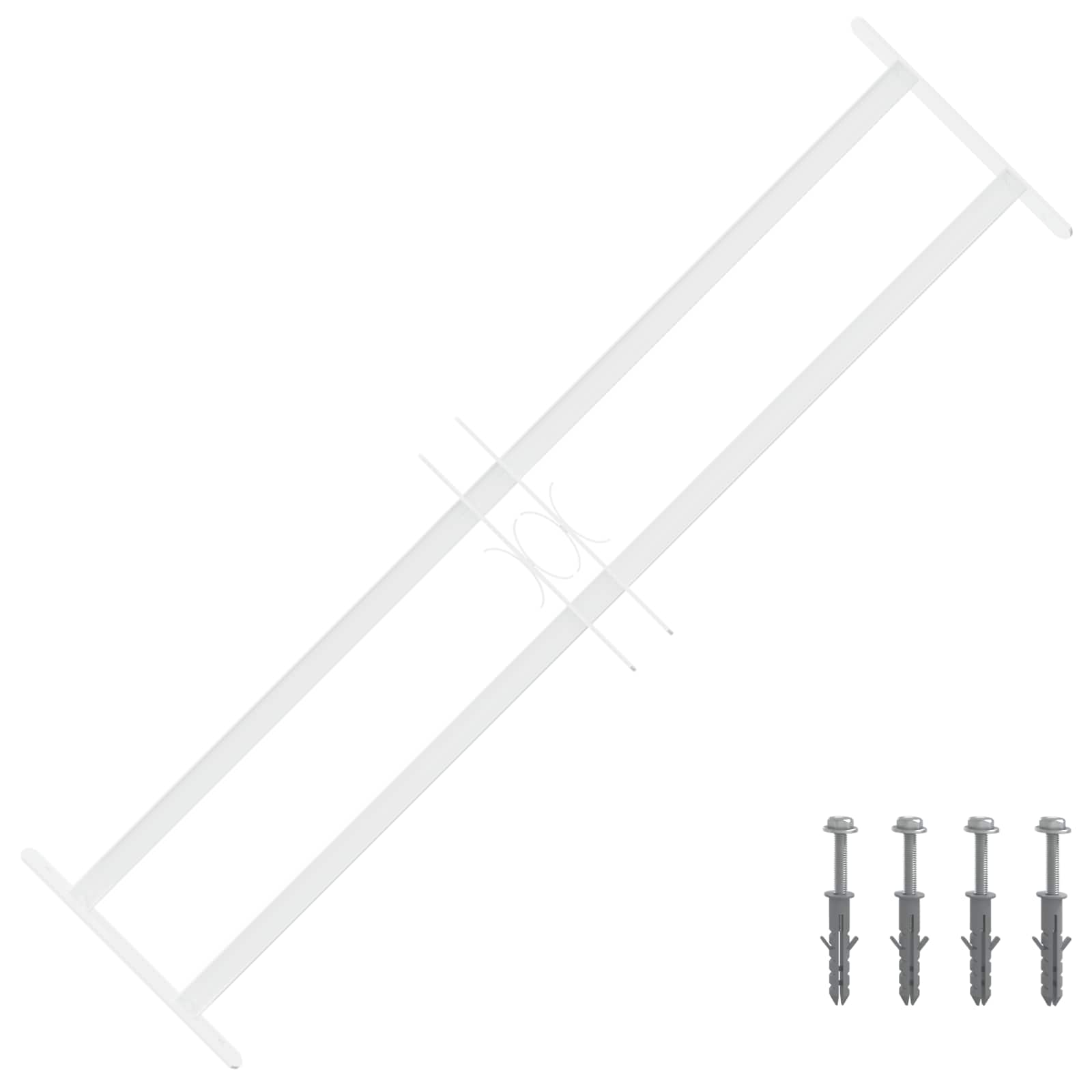 vidaXL Security Grille for Windows with 2 Crossbars 3 pcs 63-114 cm 1