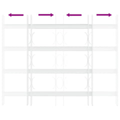 vidaXL Security Grille for Windows with 4 Crossbars 3 pcs 43-74 cm 6