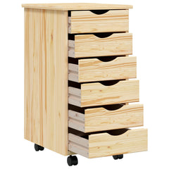vidaXL Rolling Cabinet with Drawers MOSS 34 x 39 x 65.5 cm 4
