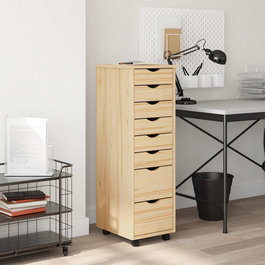 Rolling Cabinet with Drawers MOSS