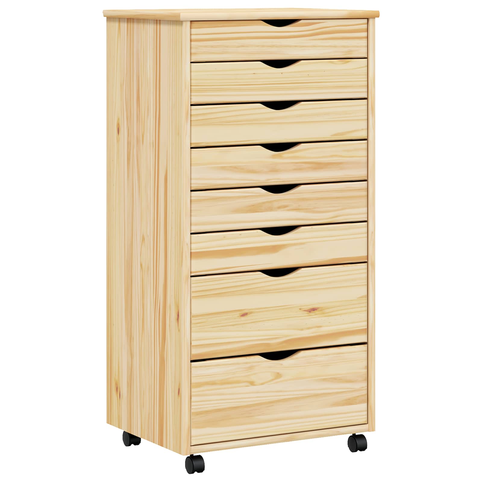 vidaXL Rolling Cabinet with Drawers MOSS 53 x 39 x 103 cm 2