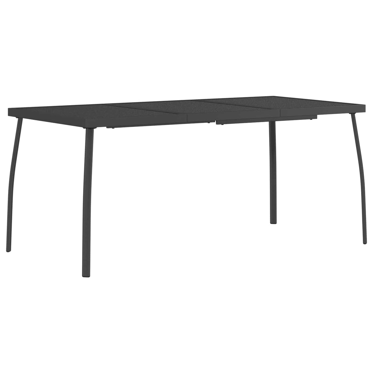 Dining Set 5 pcs Anthracite Steel 165 cm 80 cm 4-seater