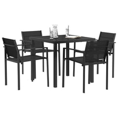 vidaXL Outdoor Furniture Set 5 pcs Black and Anthracite Textilene 3