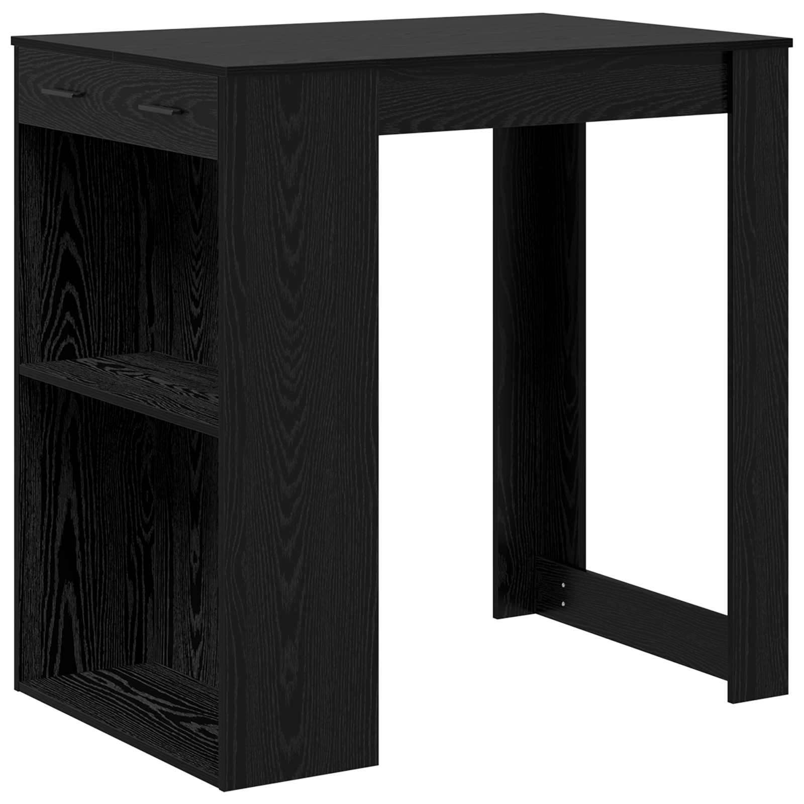 vidaXL Bar Table 102 x 70 x 103.5 cm Engineered Wood Black Oak 2