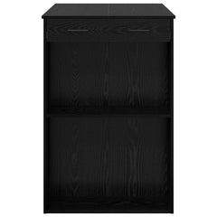 vidaXL Bar Table 102 x 70 x 103.5 cm Engineered Wood Black Oak 6