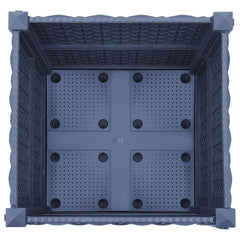 vidaXL Garden Planter with Wheels Blue Grey 40 x 40 x 48 cm PP 5