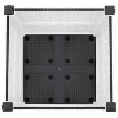 vidaXL Garden Planter with Wheels White 40 x 40 x 48 cm PP 5