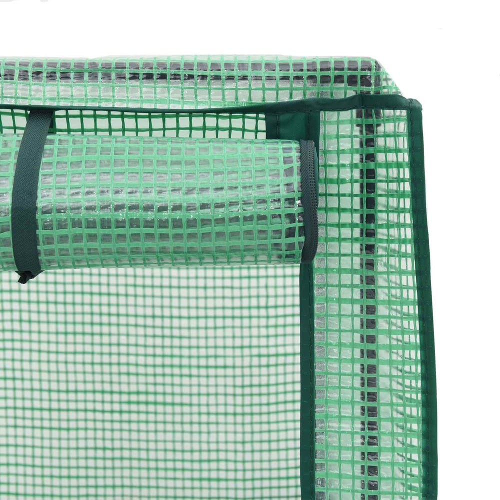 Garden Planter with Greenhouse Cover&Wheels PP with Wheels Height 123 cm Blue grey 80 cm