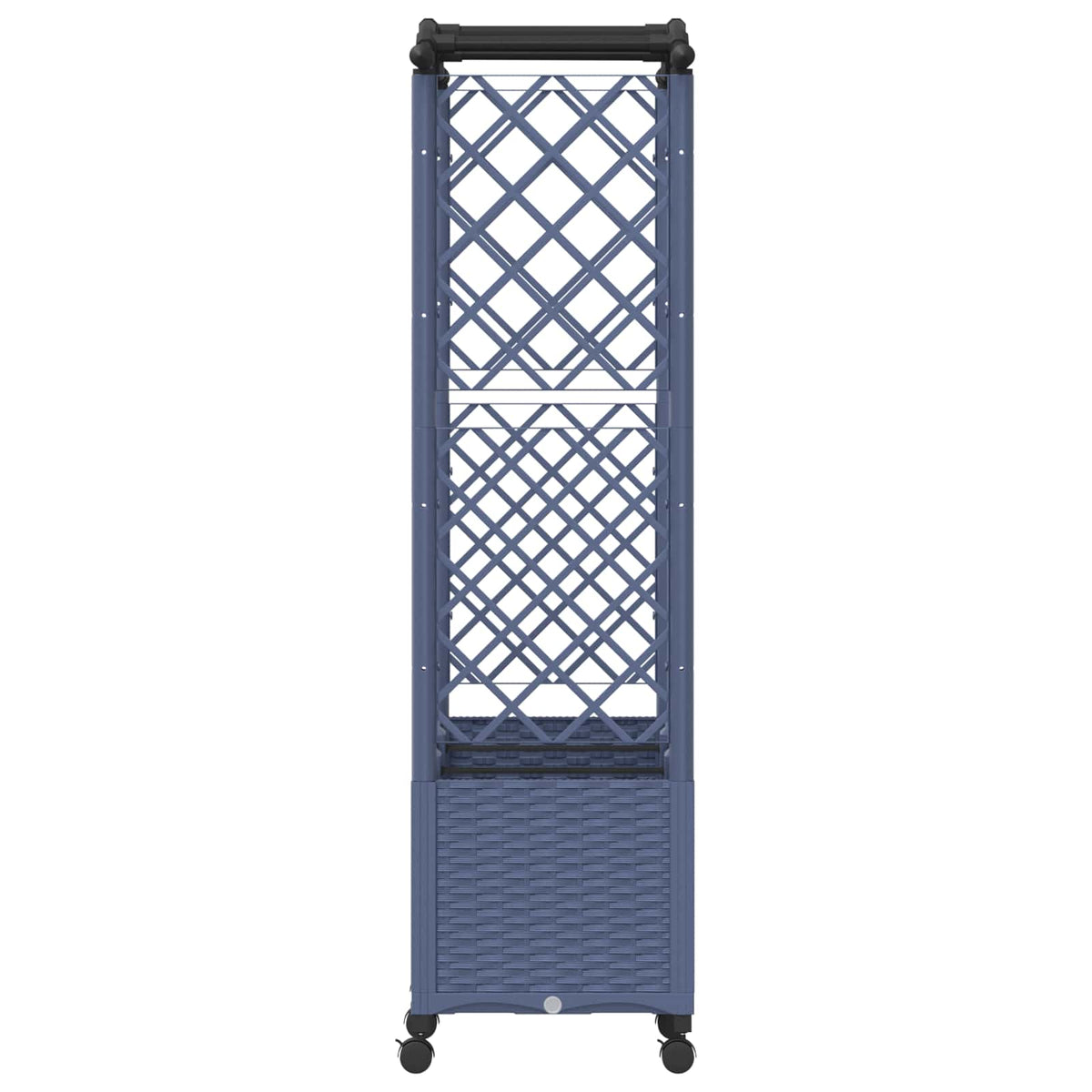 Raised Bed with Trellis and Roof PP Grey with Curved Roof (2 Side trellis) on Wheels 164 cm 144 cm