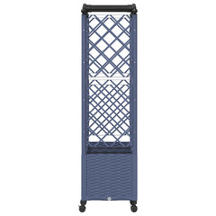 Raised Bed with Trellis and Roof PP Grey with Curved Roof (2 Side trellis) on Wheels 164 cm 144 cm
