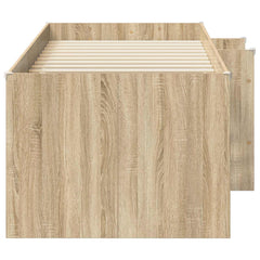 Kids High Bed Frame Engineered Wood Sonoma oak