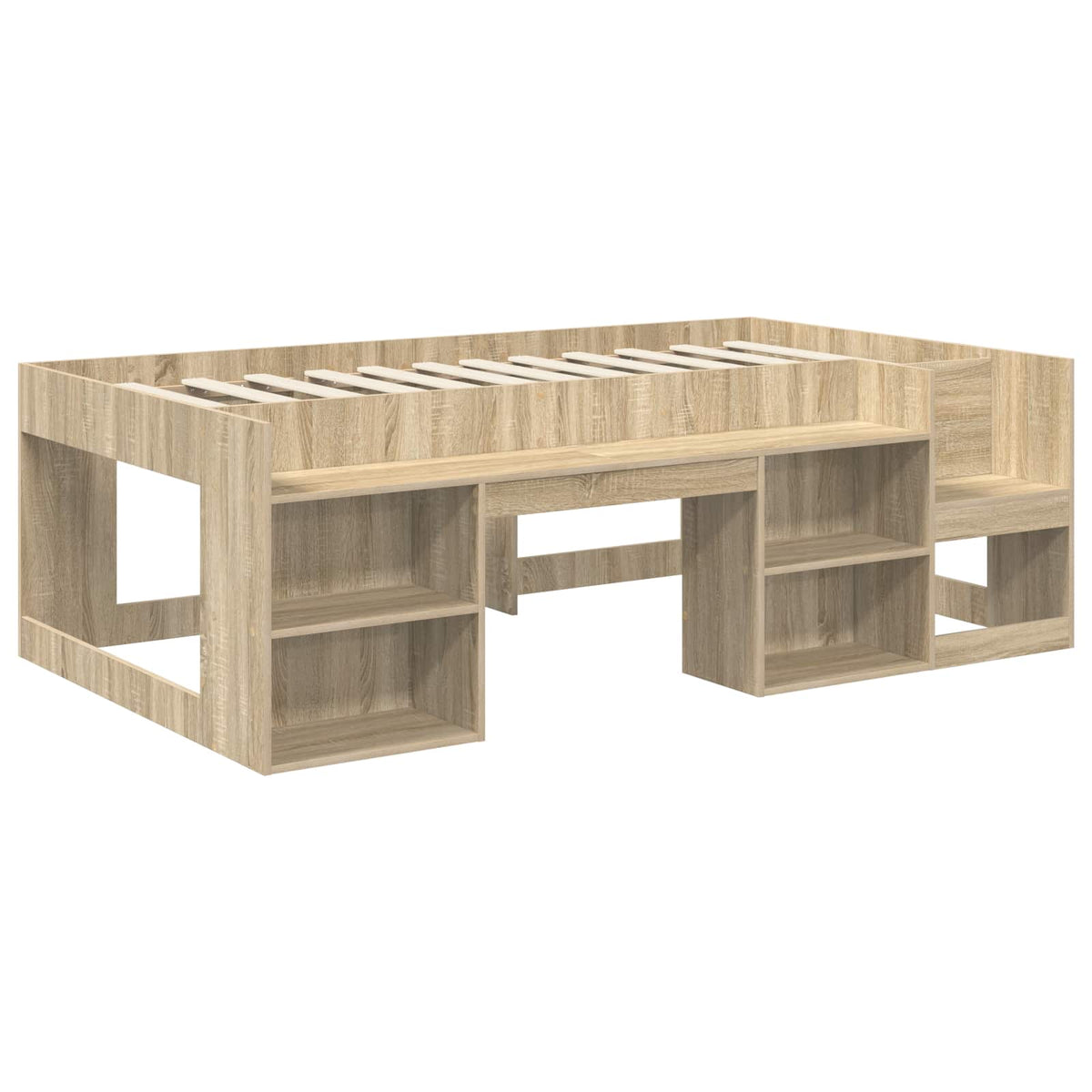 Kids' Bed Frame Engineered Wood Length 190 cm Sonoma oak 90 cm