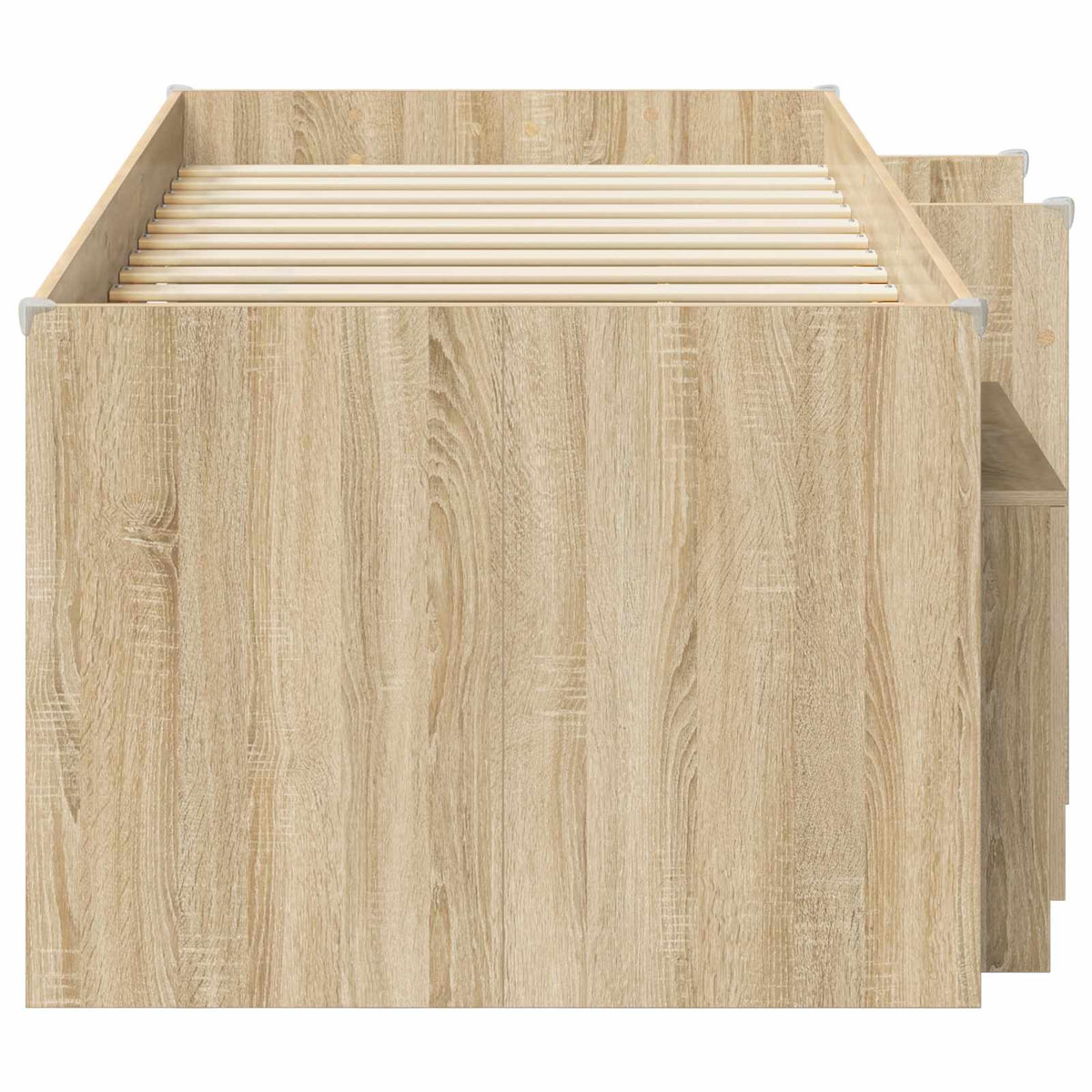Loft Bed Frame with Cabinet 3 pcs Engineered Wood Sonoma oak