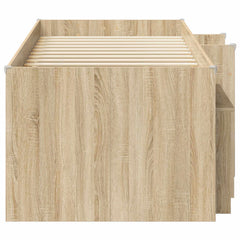 Loft Bed Frame with Cabinet 3 pcs Engineered Wood Sonoma oak
