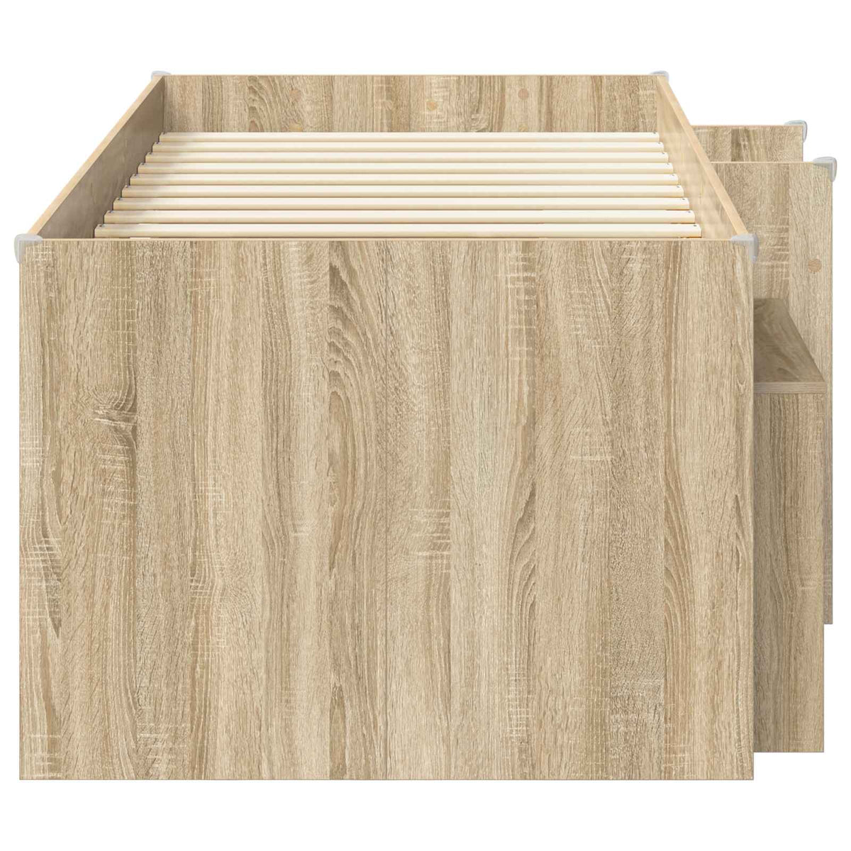 Loft Bed Frame with Cabinet 3 pcs Engineered Wood Sonoma oak