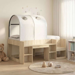Bed with Tunnel 3 pcs Engineered Wood Sonoma oak and white