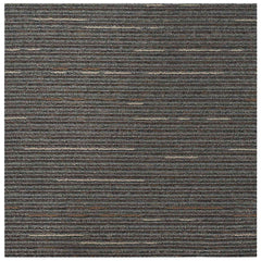 vidaXL Carpet Tile Striped Dark Brown 50 x 50 cm 20 pcs PP and Bitumen 5