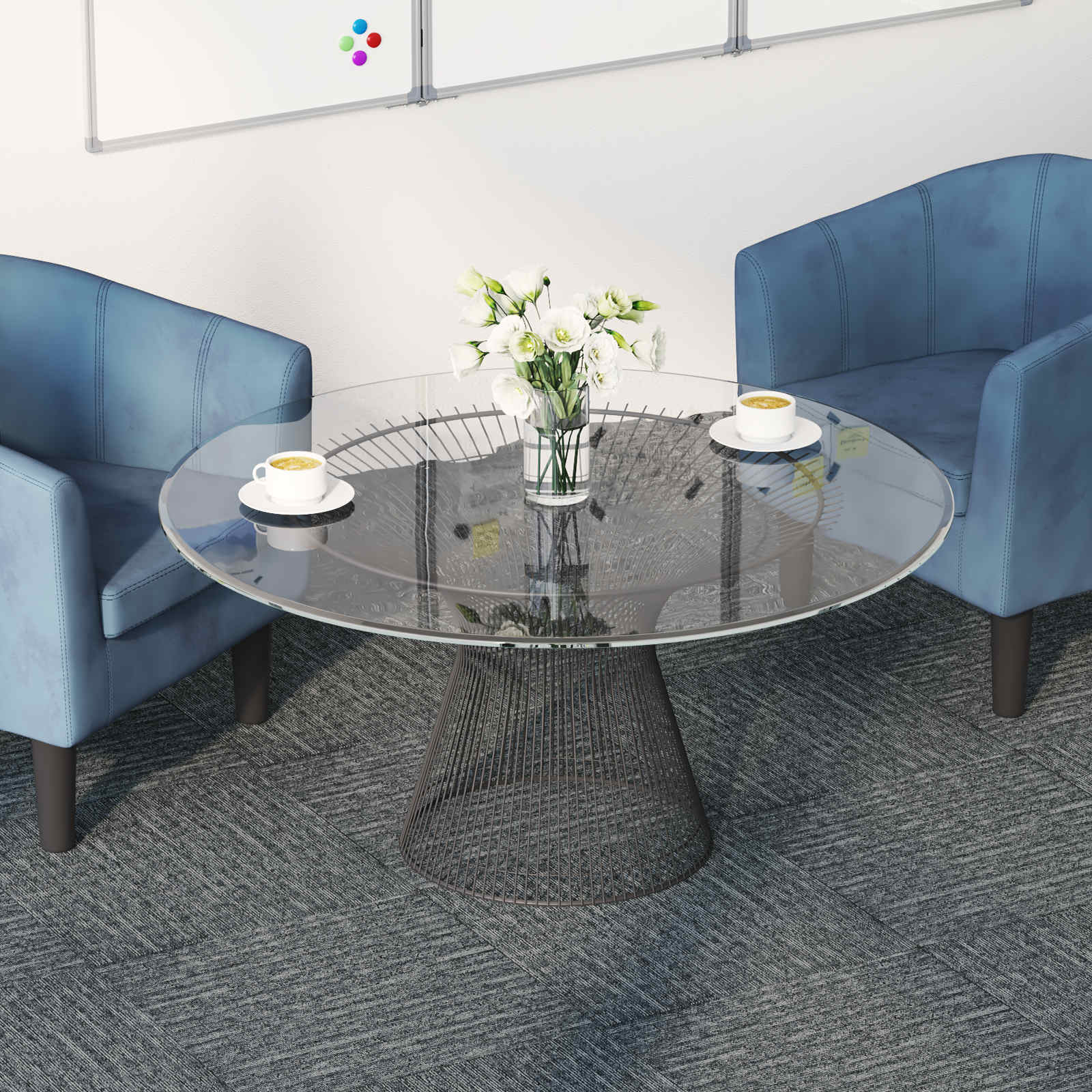 vidaXL Carpet Tile Rock Grey 50 x 50 cm 20 pcs PP and Bitumen 1