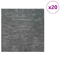 vidaXL Carpet Tile Rock Grey 50 x 50 cm 20 pcs PP and Bitumen 3