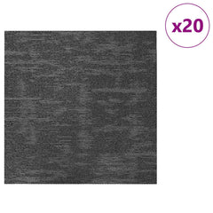 vidaXL Carpet Tile Charcoal Grey 50 x 50 cm 20 pcs PP and Bitumen 3