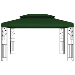 vidaXL Gazebo 3.97 x 2.96 x 2.68 m Green Polyester and Steel 2