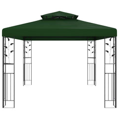 vidaXL Gazebo 3.97 x 2.96 x 2.68 m Green Polyester and Steel 3