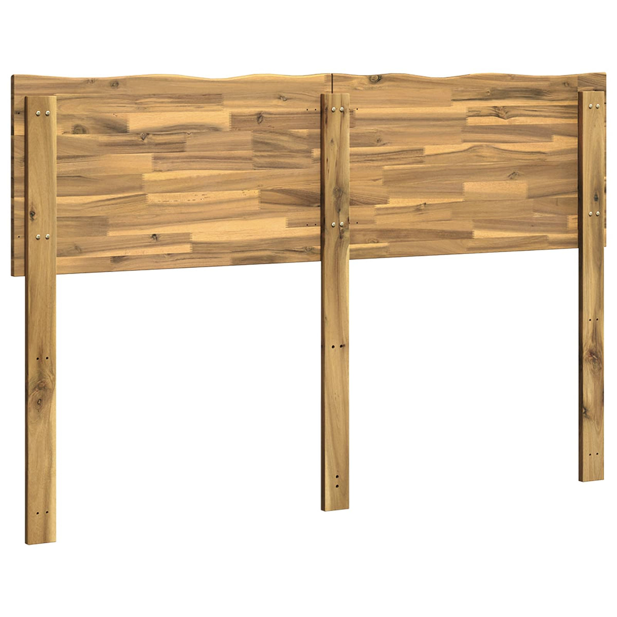 vidaXL Live Edge Headboard ROSTOCK Whitewash 120 cm Solid Acacia Wood 4