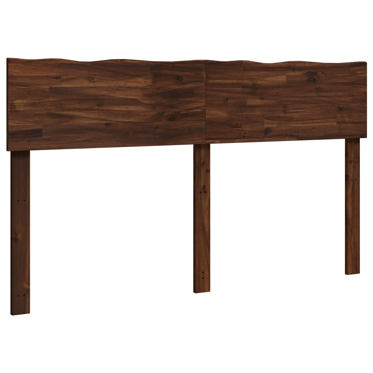 vidaXL Live Edge Headboard ROSTOCK Dark Brown 160 cm Solid Acacia Wood 2