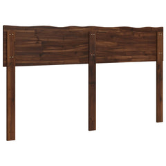 vidaXL Live Edge Headboard ROSTOCK Dark Brown 160 cm Solid Acacia Wood 4