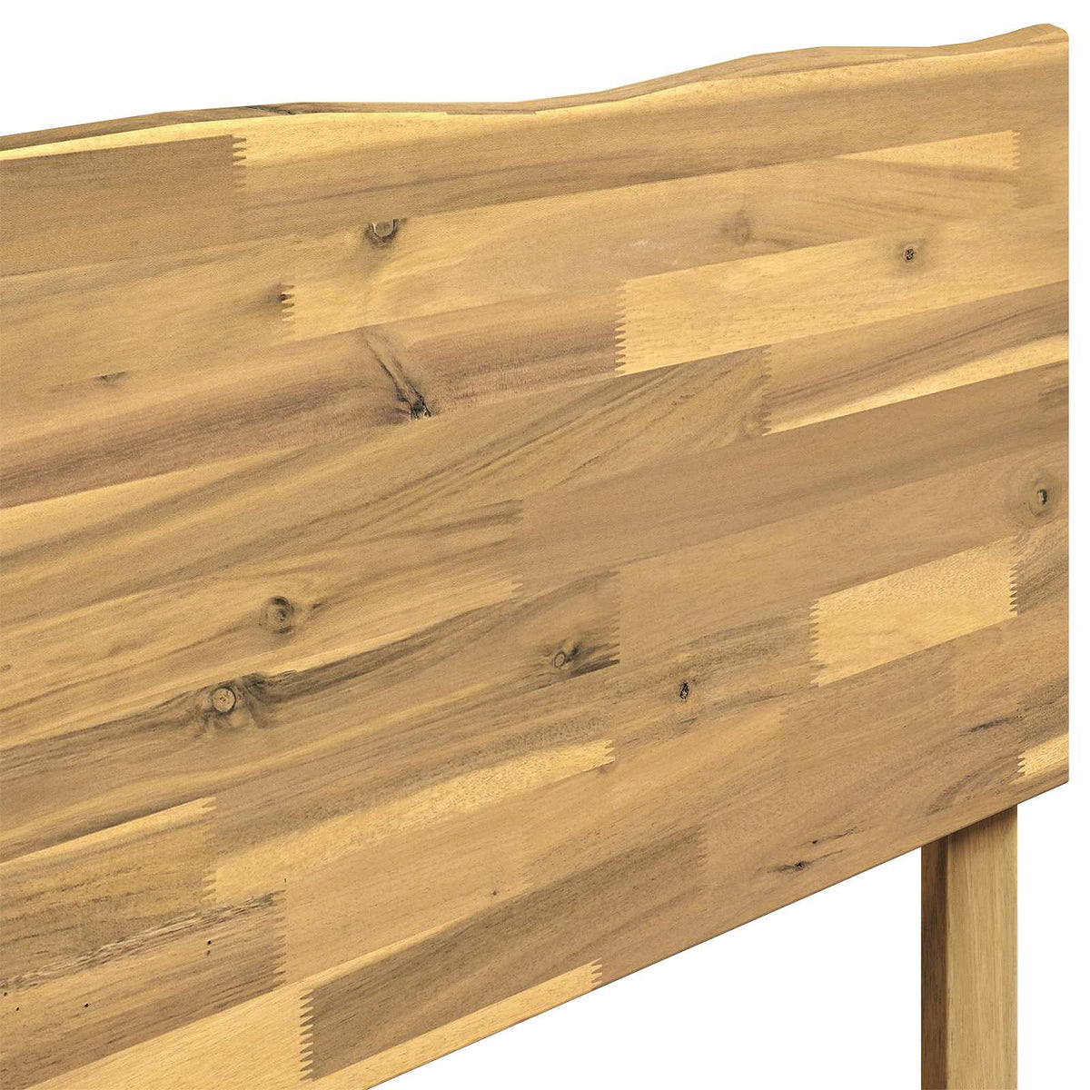 vidaXL Live Edge Headboard ROSTOCK Whitewash 160 cm Solid Acacia Wood 5