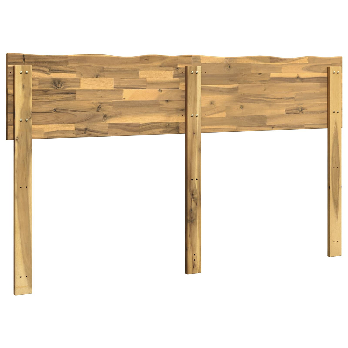 vidaXL Live Edge Headboard ROSTOCK Whitewash 160 cm Solid Acacia Wood 4