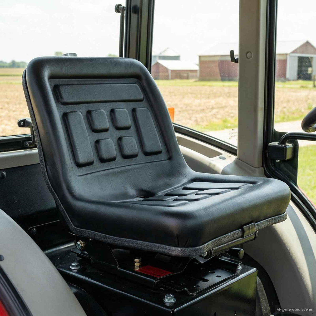 vidaXL Tractor Seat with Suspension Black 39.5 x 52 x 43 cm 1