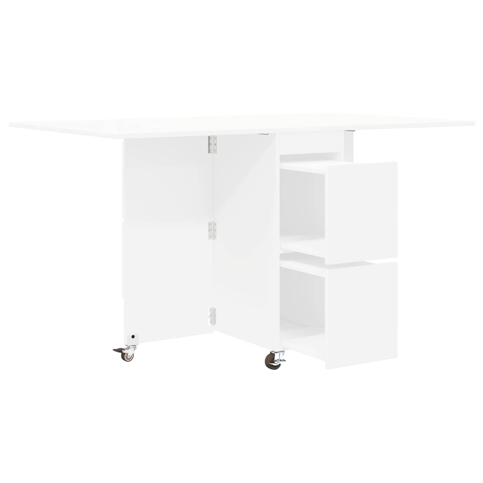 vidaXL Dinning Table 140 x 80 x 77 cm Engineered Wood White 5