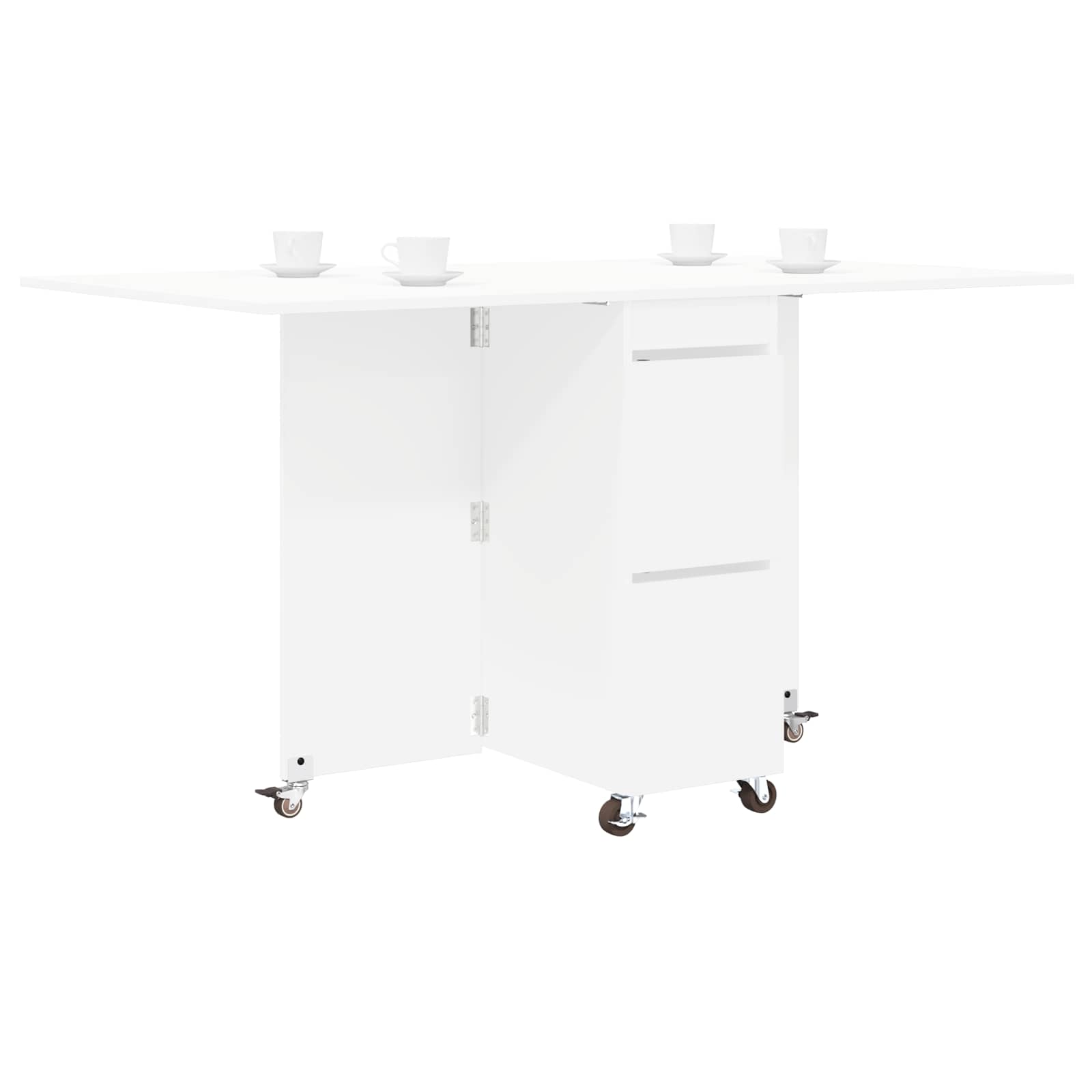 vidaXL Dinning Table 140 x 80 x 77 cm Engineered Wood White 3