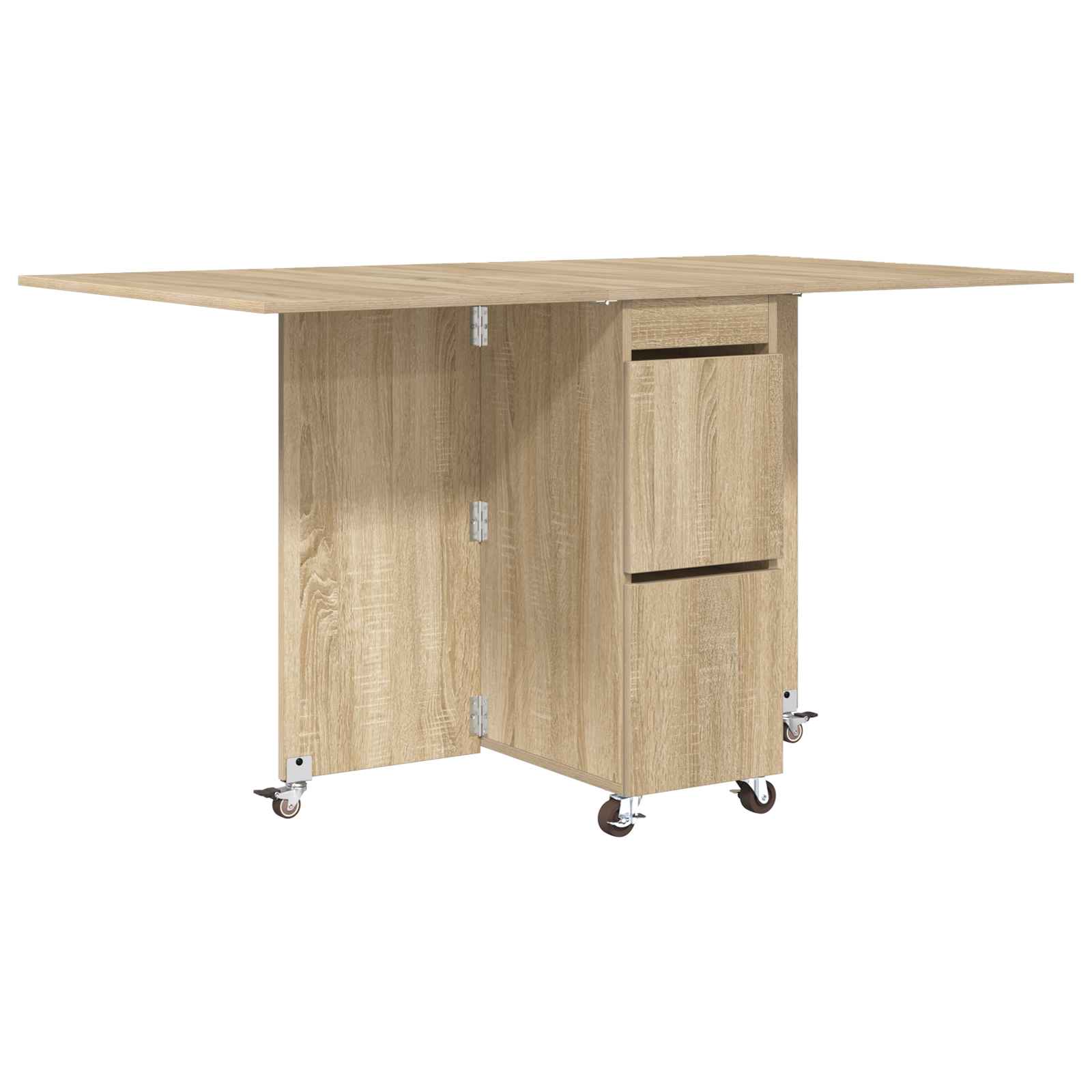 vidaXL Dinning Table 140 x 80 x 77 cm Engineered Wood Sonoma Oak 2