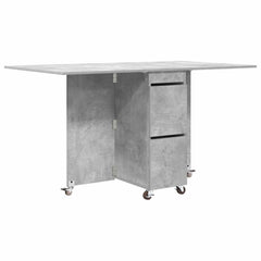 vidaXL Dinning Table 140 x 80 x 77 cm Engineered Wood Concrete Grey 2