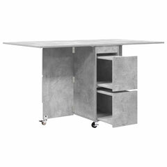 vidaXL Dinning Table 140 x 80 x 77 cm Engineered Wood Concrete Grey 5