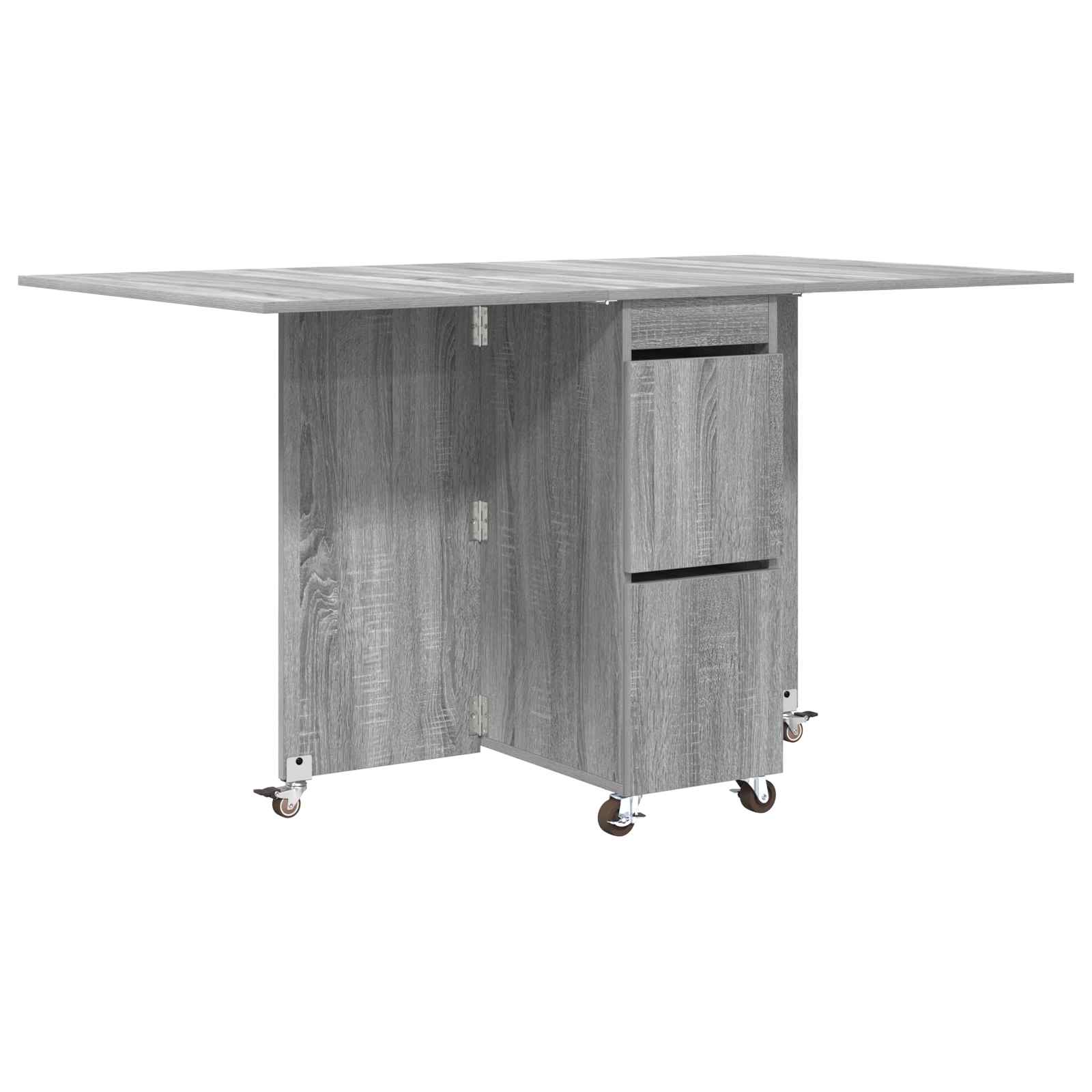 vidaXL Dinning Table 140 x 80 x 77 cm Engineered Wood Grey Sonoma 2