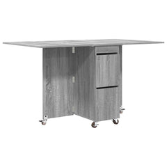 vidaXL Dinning Table 140 x 80 x 77 cm Engineered Wood Grey Sonoma 2