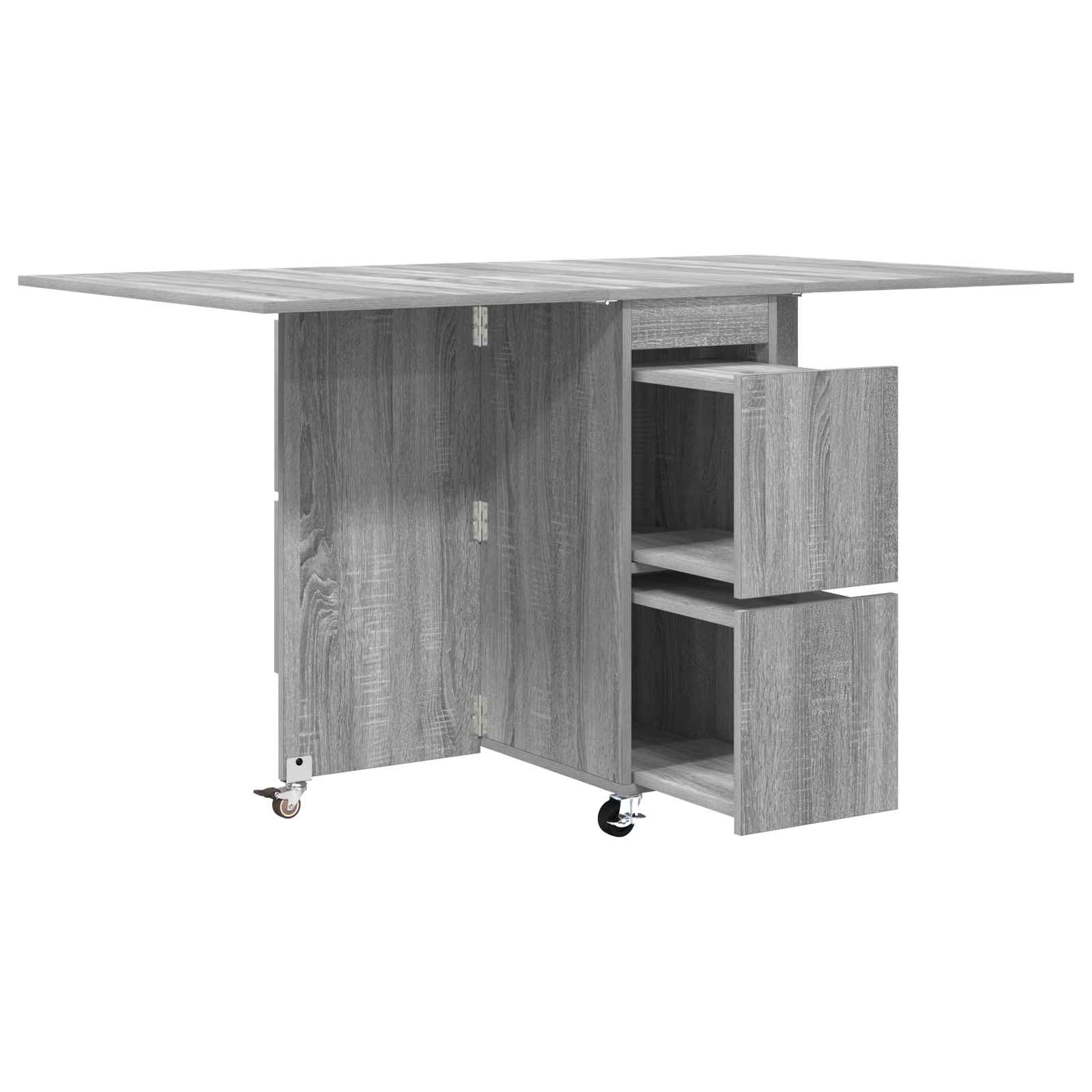vidaXL Dinning Table 140 x 80 x 77 cm Engineered Wood Grey Sonoma 5