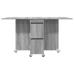 vidaXL Dinning Table 140 x 80 x 77 cm Engineered Wood Grey Sonoma 6